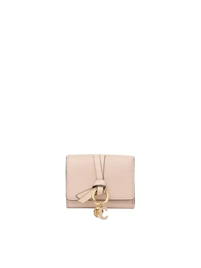 Chloé Mini Alphabet tri-fold in grained leather
