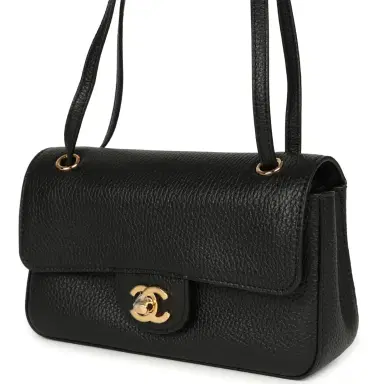 Chanel Chanel Mini "Souplissimo" Flap Bag Black Grained Calfskin Gold Hardware | Thumbnail 3
