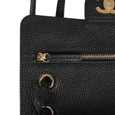Chanel Chanel Mini "Souplissimo" Flap Bag Black Grained Calfskin Gold Hardware | Thumbnail 8