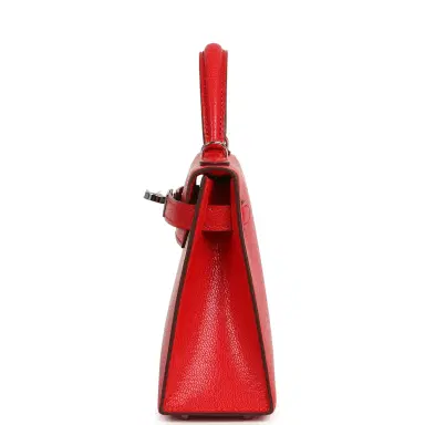 HERMÈS Hermes "Clou De Coeur" Kelly Sellier 20 Rouge De Coeur Chevre Chamkila Palladium Hardware | Thumbnail 4