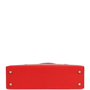 HERMÈS Hermes "Clou De Coeur" Kelly Sellier 20 Rouge De Coeur Chevre Chamkila Palladium Hardware | Thumbnail 6