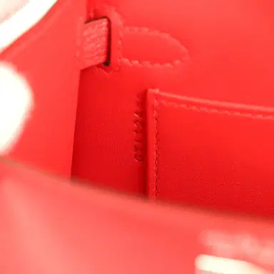 HERMÈS Hermes "Clou De Coeur" Kelly Sellier 20 Rouge De Coeur Chevre Chamkila Palladium Hardware | Thumbnail 8