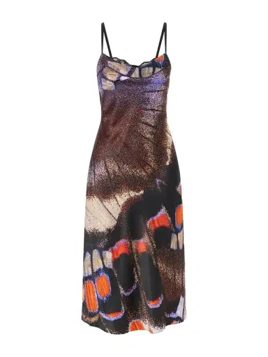 Staud Evangeline Printed Silk-blend Satin Midi Dress | Thumbnail 1