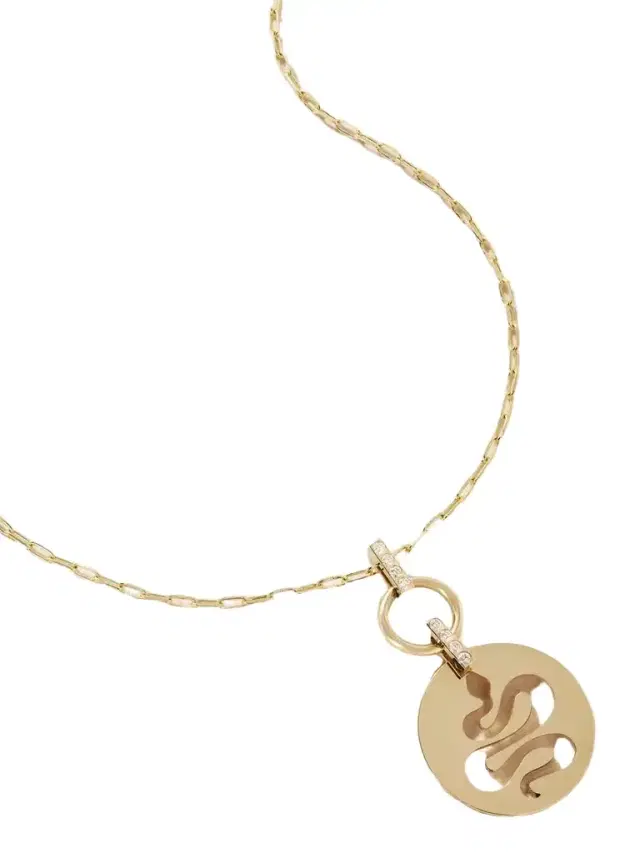 Diane Kordas Snake Nomad 14-karat Gold Diamond Pendant Necklace