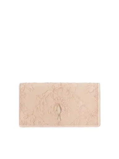 Christian Louboutin Bettina Lace-trimmed Satin Clutch | Thumbnail 1 Christian Louboutin Bettina Lace-trimmed Satin Clutch | Thumbnail 1
