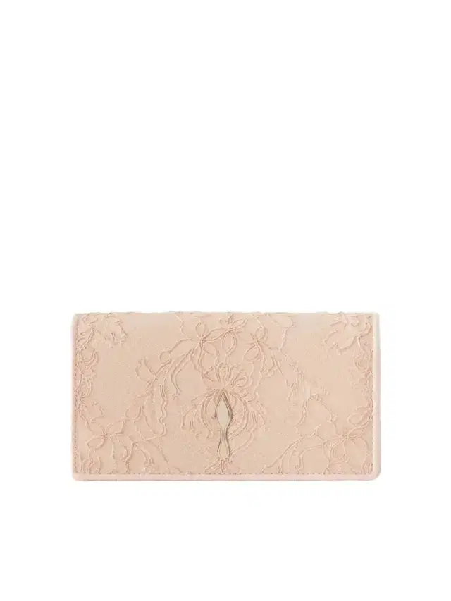 Christian Louboutin Bettina Lace-trimmed Satin Clutch
