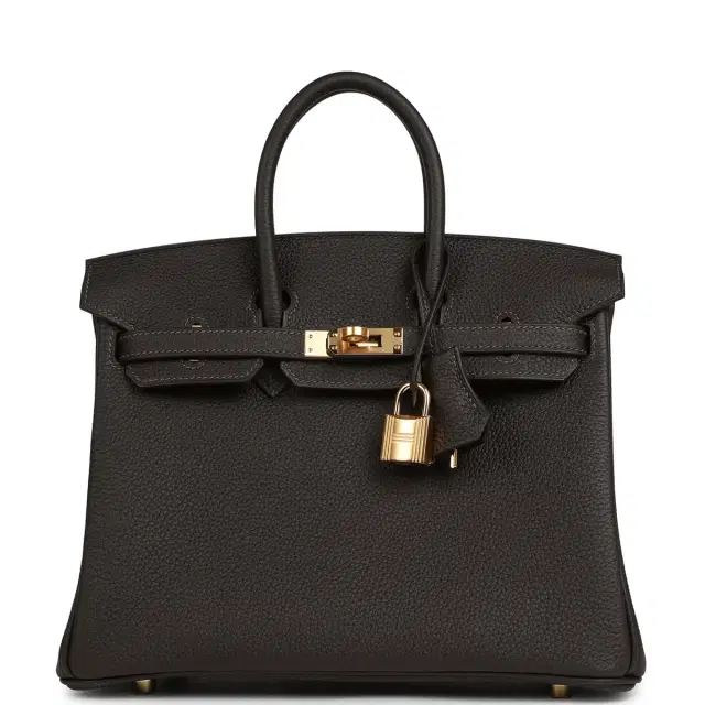 Hermes Birkin 25 Bai Brun Togo Gold Hardware Hermes Birkin 25 Bai Brun Togo Gold Hardware