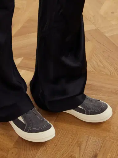 Rick Owens Drkshdw Laceless Vintage Suede-trimmed Canvas Sneakers | Thumbnail 2