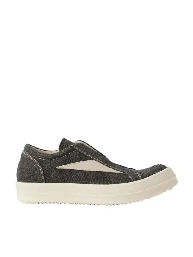 Rick Owens Drkshdw Laceless Vintage Suede-trimmed Canvas Sneakers