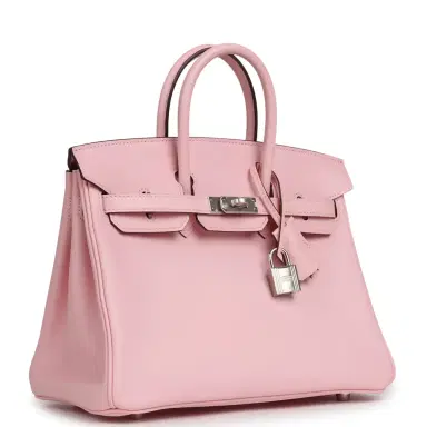 HERMÈS Hermes Birkin 25 Rose Sakura Swift Palladium Hardware | Thumbnail 2