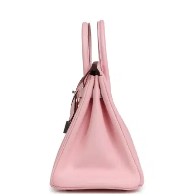 HERMÈS Hermes Birkin 25 Rose Sakura Swift Palladium Hardware | Thumbnail 4