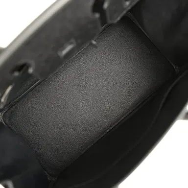 HERMÈS Hermes Birkin 30 Black Ostrich Palladium Hardware | Thumbnail 8