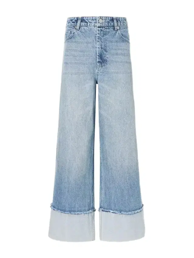 Sea Zayna Frayed High-waisted Wide-leg Jeans
