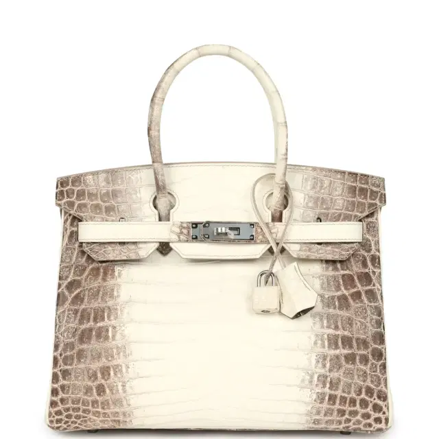 HERMÈS Hermes Birkin 30 Himalaya Niloticus Crocodile Palladium Hardware