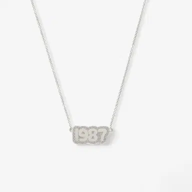 Stephanie Gottlieb Extra Small Bubble with Pave Outline Necklace | Thumbnail 2