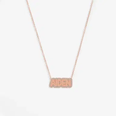 Stephanie Gottlieb Extra Small Bubble with Pave Outline Necklace | Thumbnail 13