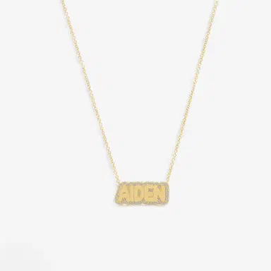 Stephanie Gottlieb Extra Small Bubble with Pave Outline Necklace | Thumbnail 4