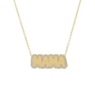 Stephanie Gottlieb Extra Small Bubble with Pave Outline Necklace | Thumbnail 1