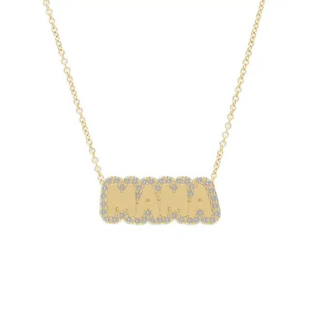 Stephanie Gottlieb Extra Small Bubble with Pave Outline Necklace