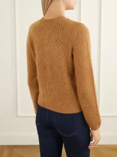 Frame The Cashmere Airy Teddy Cardi Wool And Cashmere-blend Cardigan | Thumbnail 4 Frame The Cashmere Airy Teddy Cardi Wool And Cashmere-blend Cardigan | Thumbnail 4