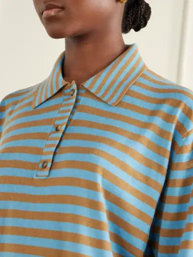 La Ligne Ben Striped Silk, Wool And Cashmere-blend Polo Sweater | Thumbnail 4