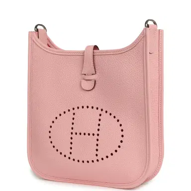 HERMÈS Hermes Evelyne 23 Rose Sakura Clemence Palladium Hardware | Thumbnail 5