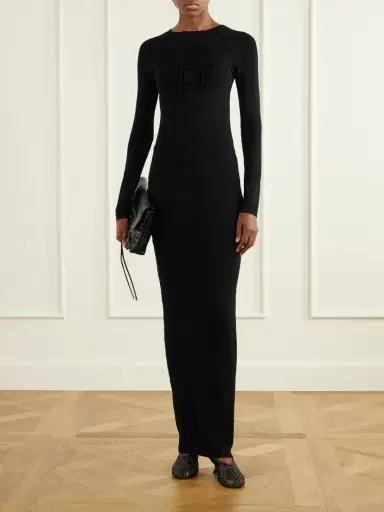 Jean Paul Gaultier Logo Embellished Mesh Maxi Dress | Thumbnail 2