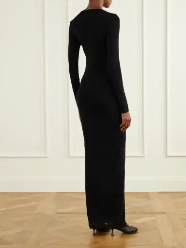 Jean Paul Gaultier Logo Embellished Mesh Maxi Dress | Thumbnail 3