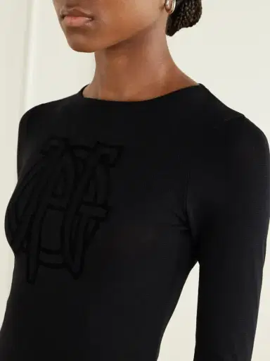 Jean Paul Gaultier Logo Embellished Mesh Maxi Dress | Thumbnail 4