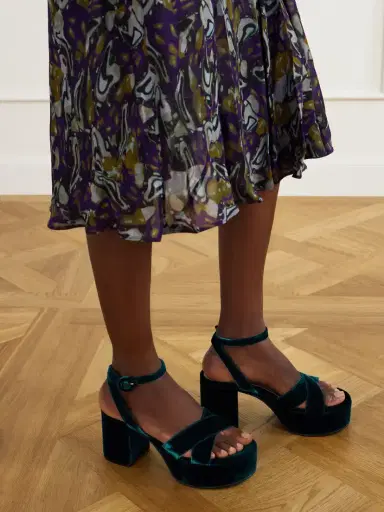 Gianvito Rossi 35 Velvet Sandals | Thumbnail 2