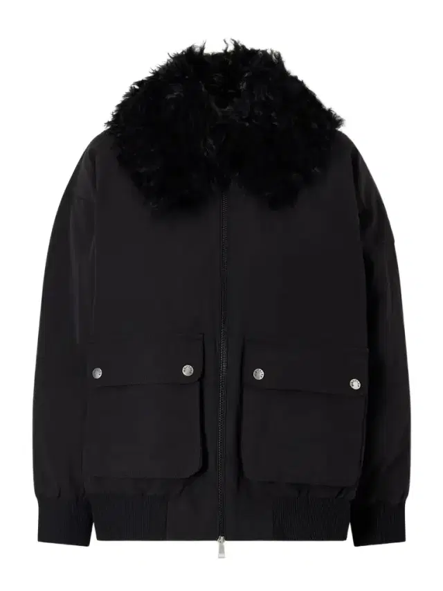 Moncler Rougequeue Shearling-trimmed Waxed Padded Jacket