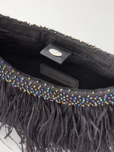 Staud Winslow Bead And Feather-embellished Silk Shoulder Bag | Thumbnail 6