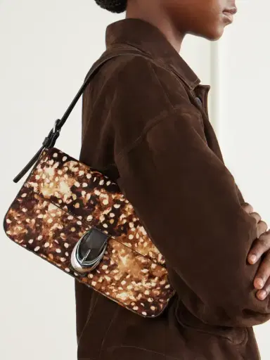 Staud Harlow Animal-printed Calf Hair Shoulder Bag | Thumbnail 2