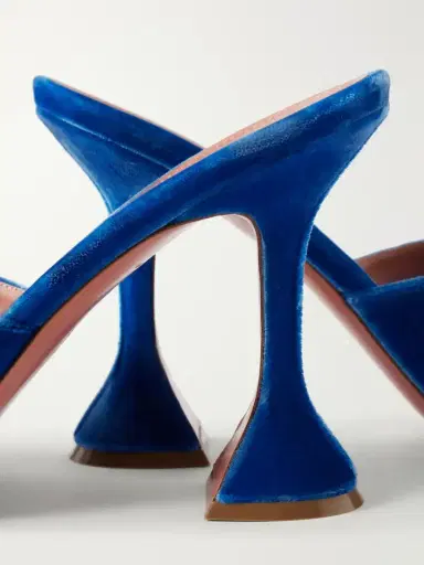 Amina Muaddi Lupita 95 Velvet Mules | Thumbnail 5