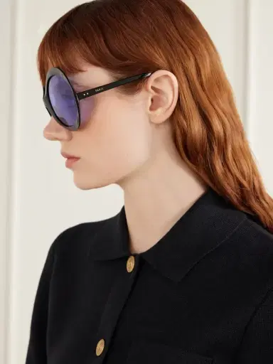 CELINE Eyewear Round-frame Acetate Sunglasses | Thumbnail 5