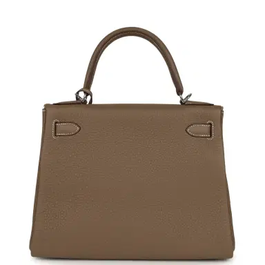 HERMÈS Hermes Kelly Retourne 28 Etoupe Togo Palladium Hardware | Thumbnail 4