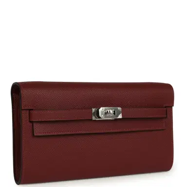 HERMÈS Hermes Kelly Wallet To Go Rouge H Epsom Palladium Hardware | Thumbnail 2 HERMÈS Hermes Kelly Wallet To Go Rouge H Epsom Palladium Hardware | Thumbnail 2