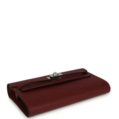HERMÈS Hermes Kelly Wallet To Go Rouge H Epsom Palladium Hardware | Thumbnail 6 HERMÈS Hermes Kelly Wallet To Go Rouge H Epsom Palladium Hardware | Thumbnail 6