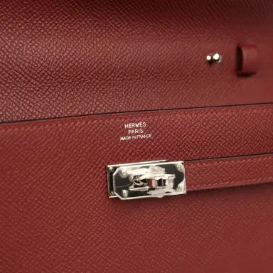 HERMÈS Hermes Kelly Wallet To Go Rouge H Epsom Palladium Hardware | Thumbnail 7 HERMÈS Hermes Kelly Wallet To Go Rouge H Epsom Palladium Hardware | Thumbnail 7