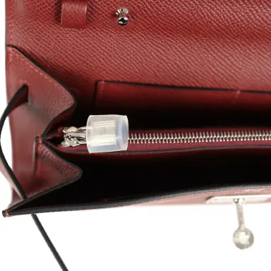 HERMÈS Hermes Kelly Wallet To Go Rouge H Epsom Palladium Hardware | Thumbnail 8 HERMÈS Hermes Kelly Wallet To Go Rouge H Epsom Palladium Hardware | Thumbnail 8