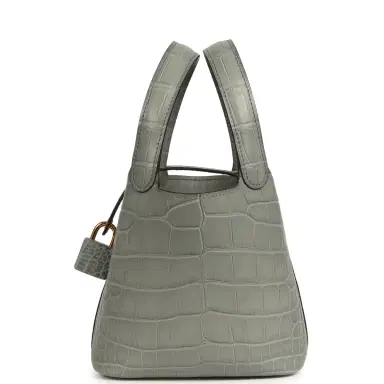 HERMÈS Hermes Micro Picotin Lock 14 Gris Ciment Matte Alligator Gold Hardware | Thumbnail 3 HERMÈS Hermes Micro Picotin Lock 14 Gris Ciment Matte Alligator Gold Hardware | Thumbnail 3