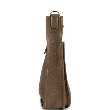 HERMÈS Pre-owned Hermes Evelyne III PM Etoupe Clemence Palladium Hardware | Thumbnail 3