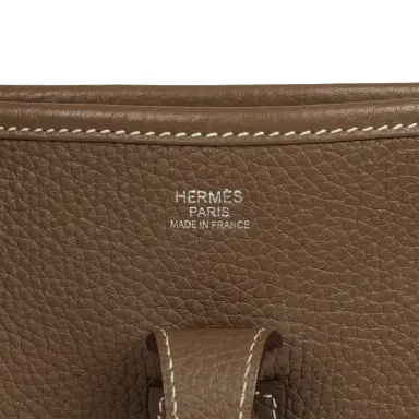 HERMÈS Pre-owned Hermes Evelyne III PM Etoupe Clemence Palladium Hardware | Thumbnail 7