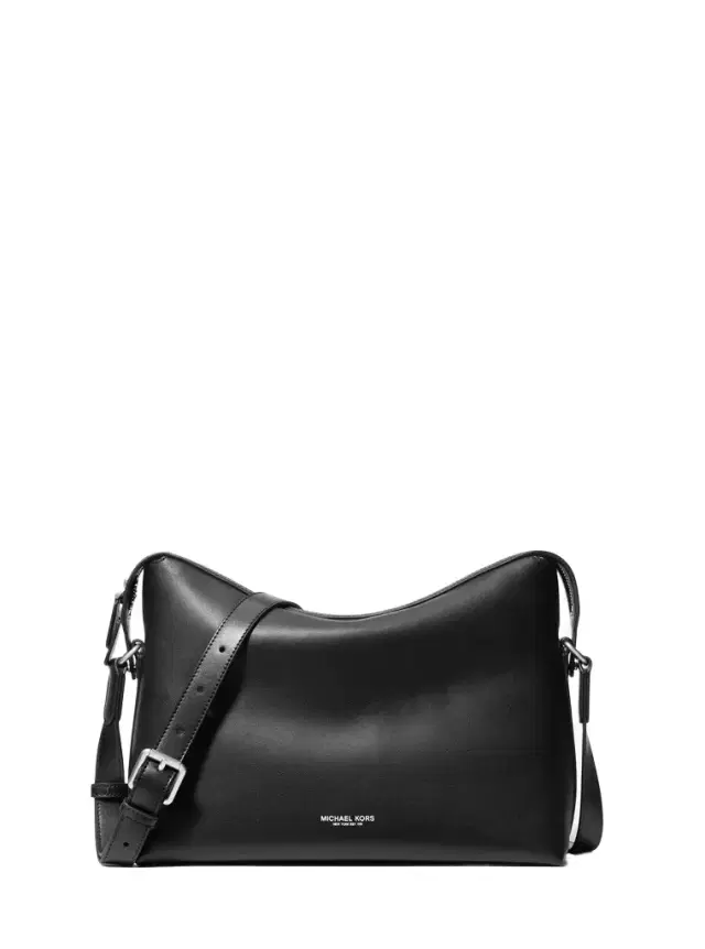 Michael Kors Collection Nicholas Medium Pebbled Leather Crossbody Messenger Bag