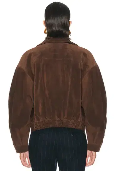 Saint Laurent Suede Funnel Neck Jacket | Thumbnail 4 Saint Laurent Suede Funnel Neck Jacket | Thumbnail 4