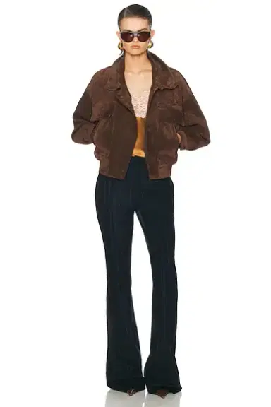 Saint Laurent Suede Funnel Neck Jacket | Thumbnail 5 Saint Laurent Suede Funnel Neck Jacket | Thumbnail 5