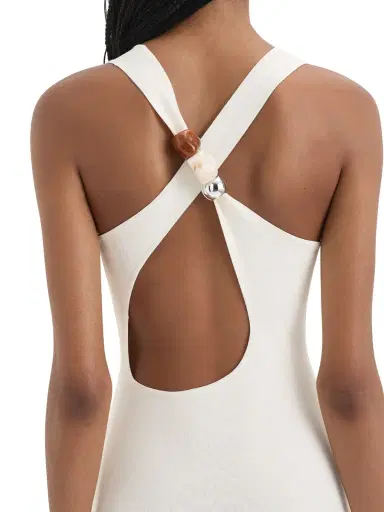 SIR. Sabah Cross Back Midi Dress | Thumbnail 5