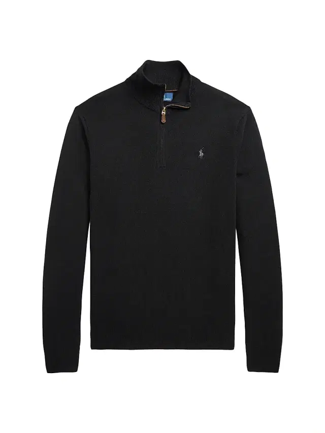 Polo Ralph Lauren Men's Logo Wool Quarter-Zip Sweater - Polo Black
