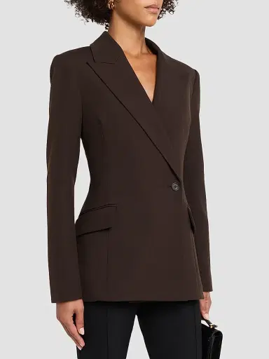 Simkhai Women's Surabhi Hourglass Blazer - Chocolate - Size 00 | Thumbnail 4 Simkhai Women's Surabhi Hourglass Blazer - Chocolate - Size 00 | Thumbnail 4