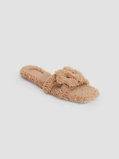 Simkhai Women's Monogram Shearling Sandals | Thumbnail 2 Simkhai Women's Monogram Shearling Sandals | Thumbnail 2
